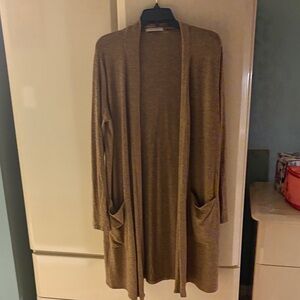 Active USA Women's Brown Open-Front Cardigan